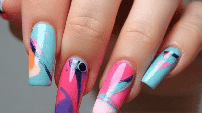 Abstract Artistry: Creative and Artsy Nail Designs